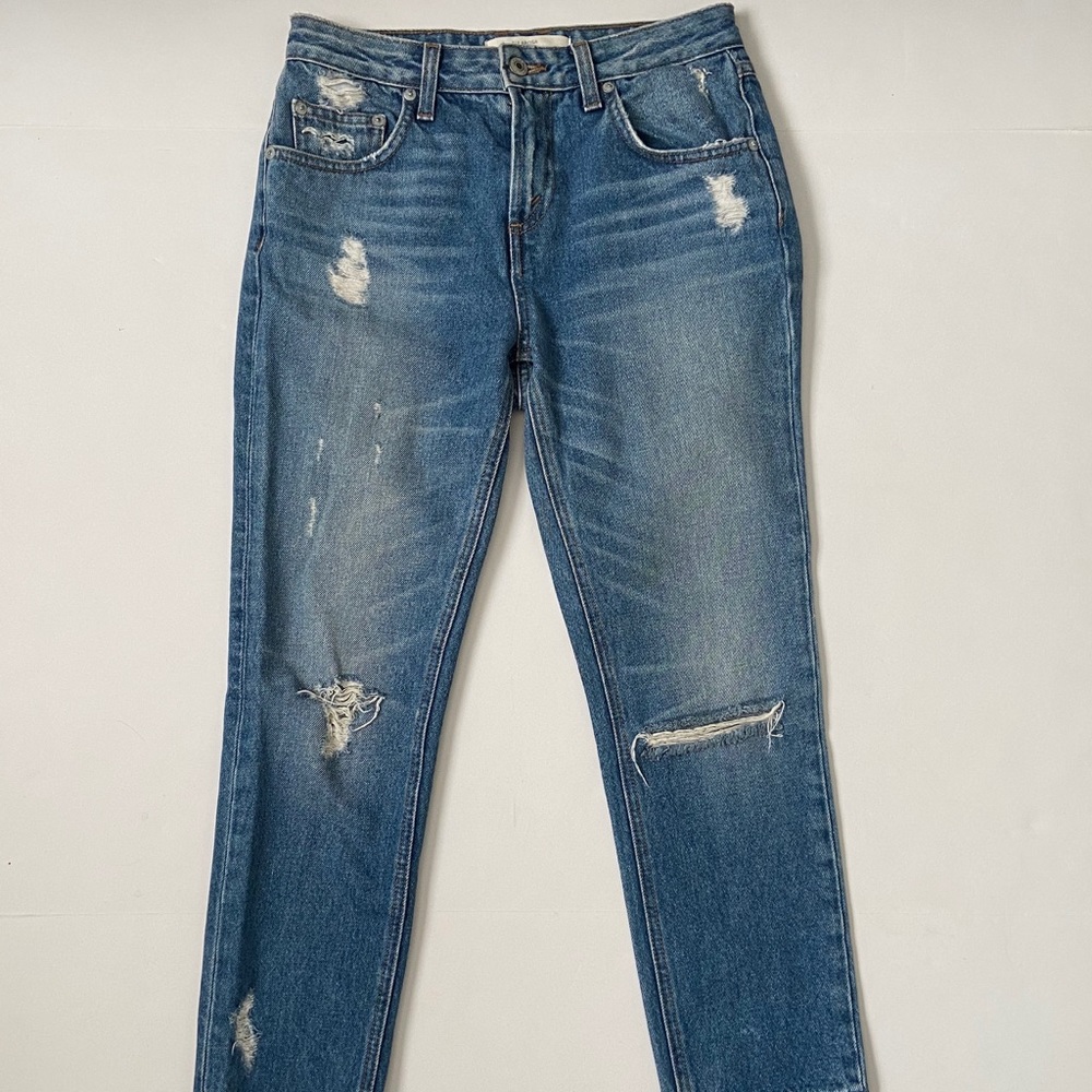 Tularosa bella slim boyfriend distressed denim 23